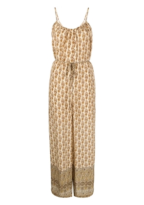 Gold Hawk Provence silk jumpsuit - Neutrals