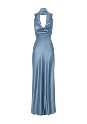 Nicholas cowl-neck maxi dress - Blue