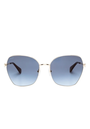 Cartier Eyewear engraved-detail sunglasses - Gold