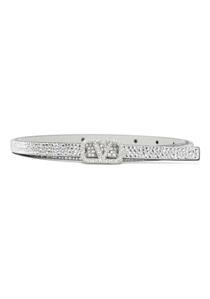Valentino Garavani 10mm VLogo Signature belt - Silver