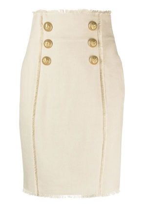 Balmain high-waisted skirt - Neutrals