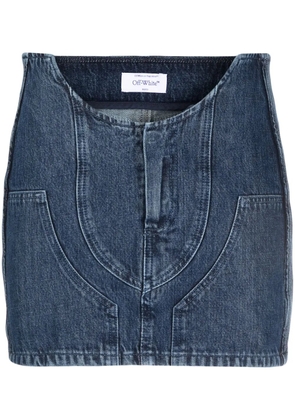 Off-White motorcycle hole miniskirt - Blue