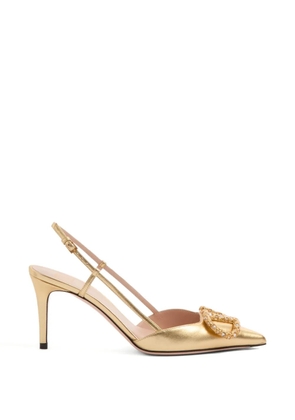 Valentino Garavani VLogo Signature slingback pumps - Gold