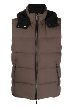Moorer high-neck padded gilet - Green