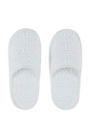 Philipp Plein Hexagon flat slippers - White