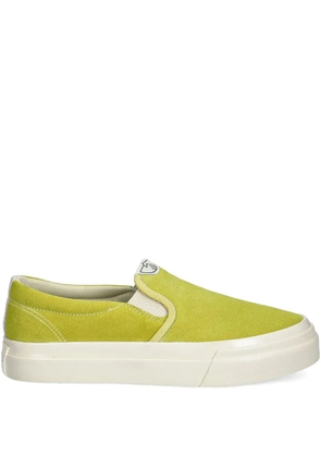 Stepney Workers Club logo-patch slip-on sneakers - Green