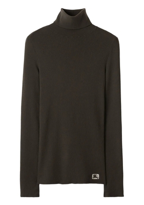 Burberry Equestrian Knight wool-blend roll-neck jumper - Green