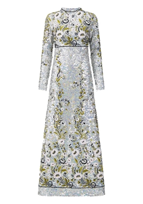 Giambattista Valli Ramages-embroidered sequinned gown - Silver