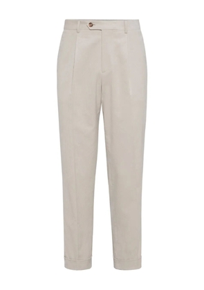 Brunello Cucinelli pleated tailored trousers - White