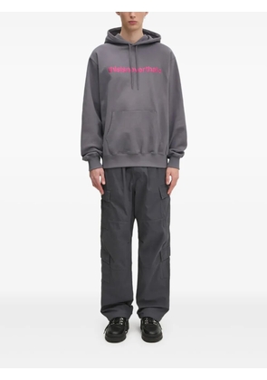 This Is Never That embroidered logo hoodie - Grey