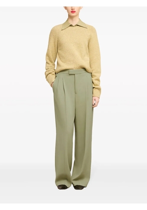 AMI Paris straight-leg twill trousers - Green