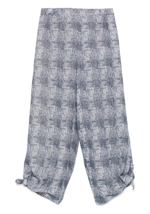 Emporio Armani patterned-jacquard trousers - White