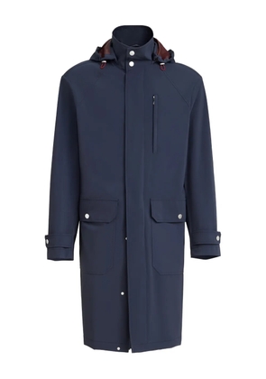 Brunello Cucinelli detachable-hood parka coat - Blue