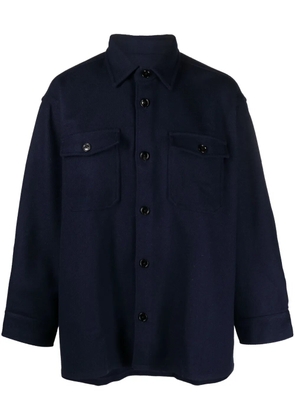 AMI Paris wool-blend shirt jacket - Blue