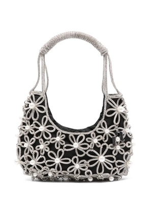 Rosantica Gaia Nodi crystal-embellished shoulder bag - Silver