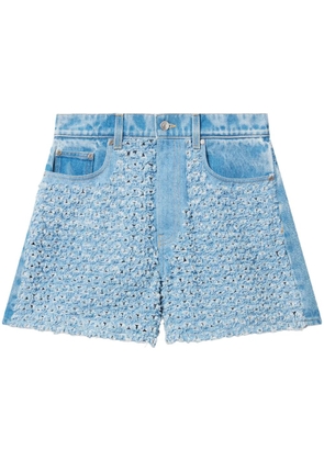 Stella McCartney textured denim shorts - Blue