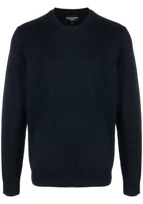 Emporio Armani crew-neck wool jumper - Blue