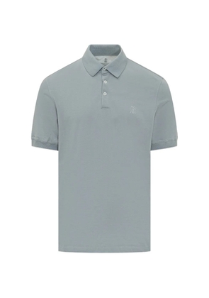 Brunello Cucinelli ribbed polo shirt - Grey