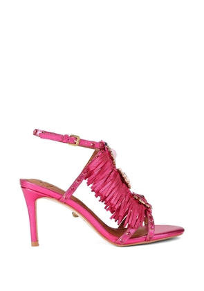 Kurt Geiger London jewel-embellished fringed sandals - Pink
