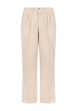 Boglioli pleat-detail linen trousers - Neutrals