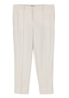 N.Peal Harper linen cropped trousers - Neutrals