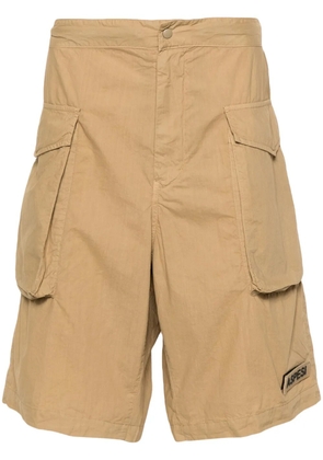 ASPESI logo-patch cotton cargo shorts - Neutrals