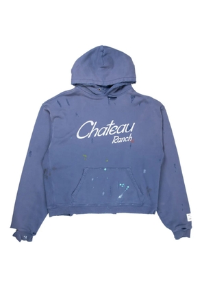 GALLERY DEPT. château ranch distressed hoodie - Blue