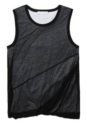 Helmut Lang layered cotton tank top - Black