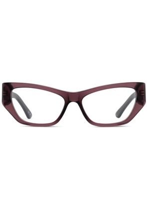 Balenciaga Eyewear BB0372O-004 VIOLET-VIOLET-TRANSPARENT - Purple