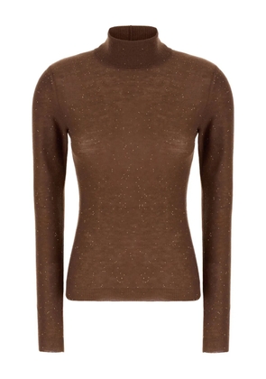 Fabiana Filippi turtleneck sequin-embellished sweater - Brown