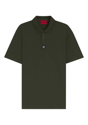 HUGO logo-plaque polo shirt - Green
