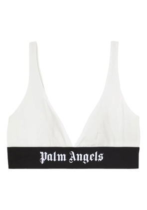 Palm Angels logo-underband triangle-cup bra - White