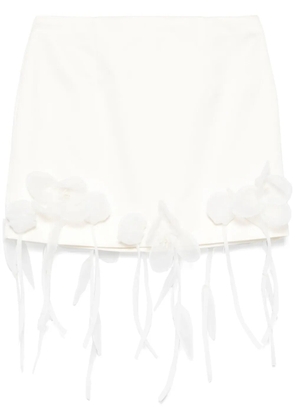 ROTATE BIRGER CHRISTENSEN 3D lily mini skirt - White