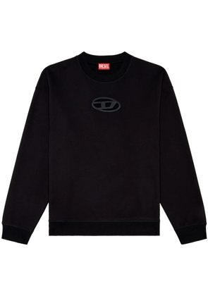 Diesel logo cut-out sweatshirt - Black