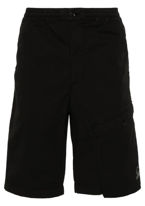 C.P. Company logo-embroidered cargo shorts - Black