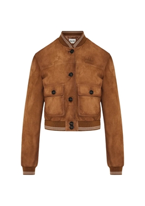 Miu Miu patch pocket jacket - Brown