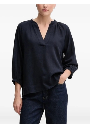 Gant V-neck balloon-sleeve top - Blue