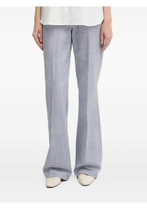 Pedro Del Hierro textured flared trousers - Blue