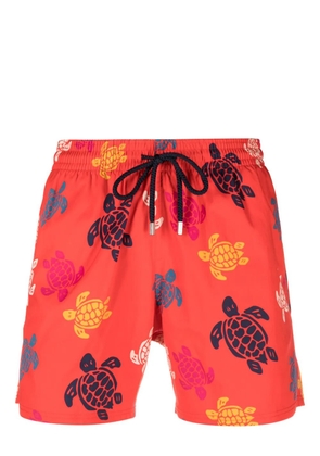 Vilebrequin turtle-print swim shorts - Red