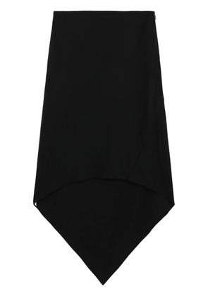 Helmut Lang asymmetric wool midi skirt - Black