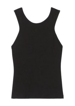 Claudie Pierlot embroidered-logo ribbed tank top - Black