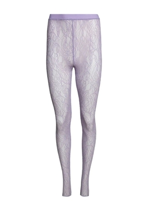 WARDROBE.NYC lace stirrup leggings - Purple