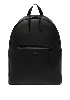 Armani Exchange zip-pocket backpack - Black