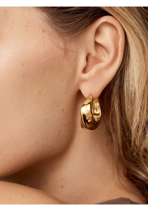 Monica Vinader medium Nomade hoop earrings - Gold