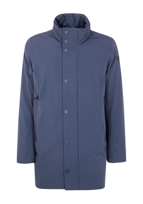 RRD button-fastening logo-plaque coat - Blue