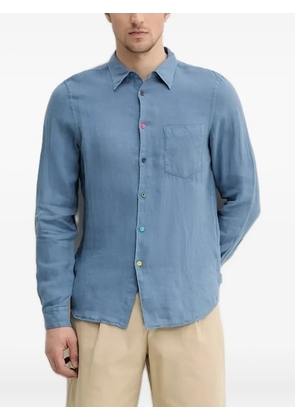 PS Paul Smith multicoloured-buttons linen shirt - Blue