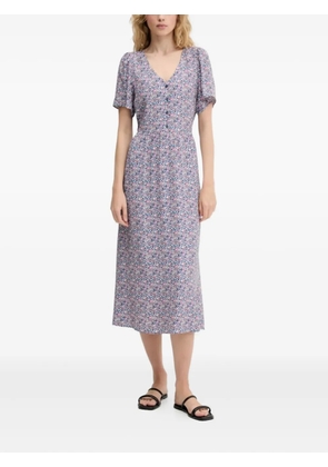 Marc O'Polo floral-print button-front midi dress - Blue