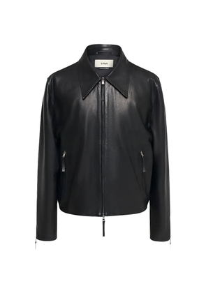 O.FILES leather jacket - Black