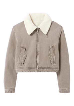 Claudie Pierlot zip-up denim jacket - Grey