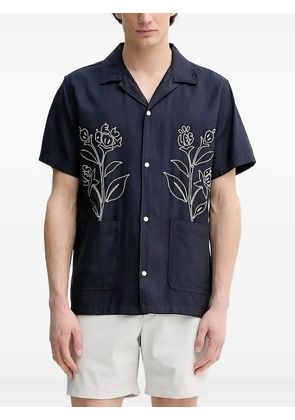 Les Deux floral-embroidered shirt - Blue
